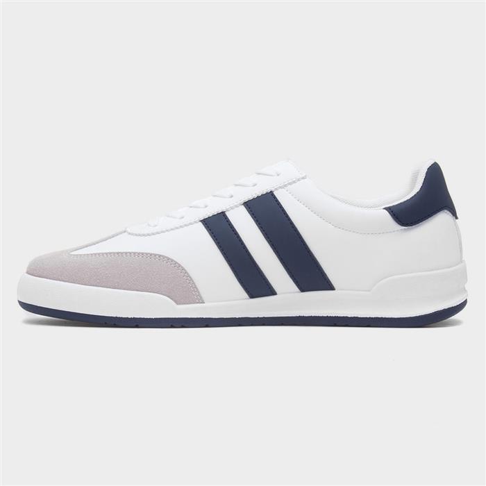 Men's White Lace Up Trainer
