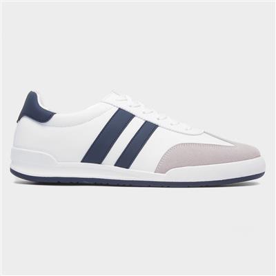 Wootton Mens White Lace Up Trainer