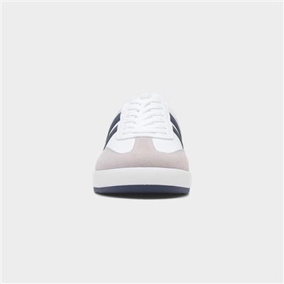 Men's White Lace Up Trainer