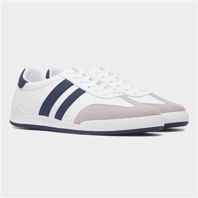 Men's White Lace Up Trainer