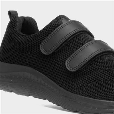 Density Mens Black Easy Fasten Trainer