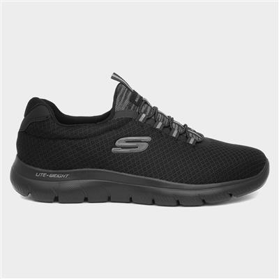 Summits Mens Black Bungee Lace Trainer