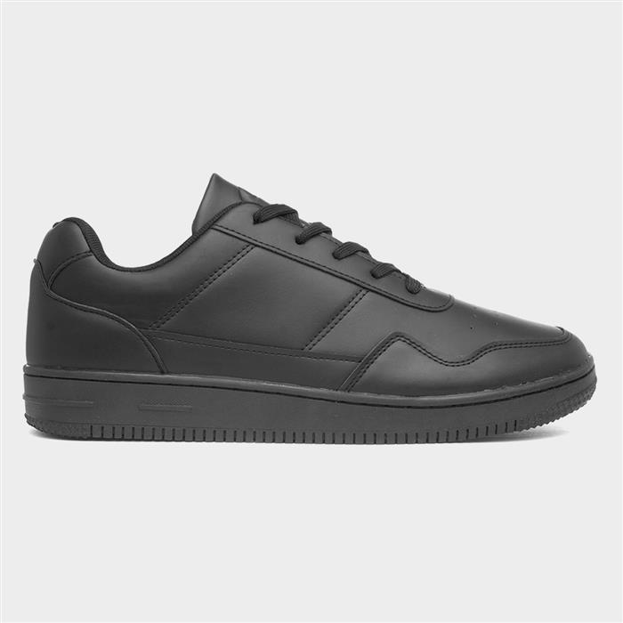 Men's Black Lace Up Trainers Size 9