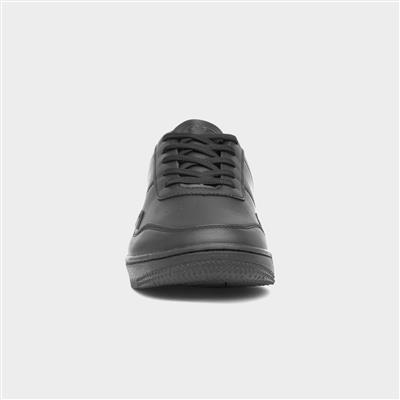 Mens Black Lace Up Trainers
