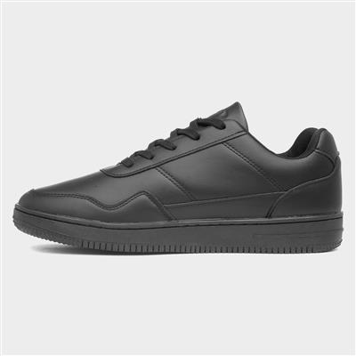 Mens Black Lace Up Trainers