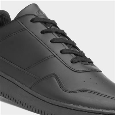Mens Black Lace Up Trainers