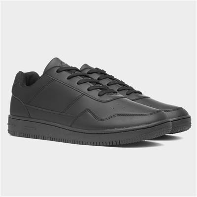 Mens Black Lace Up Trainers