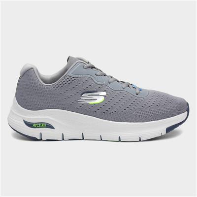 Arch Fit Mens Grey Mesh Trainers