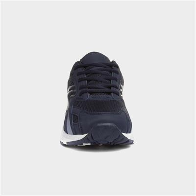 Mens Navy Lace Up Trainer