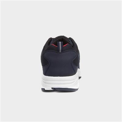 Mens Navy Lace Up Trainer