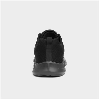 Neptune Mens Black Lace Up Trainer