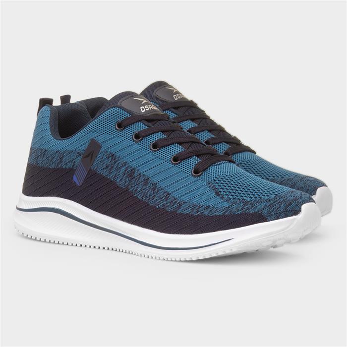 Neptune Mens Blue Lace Up Trainer