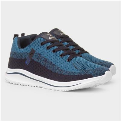 Neptune Mens Blue Lace Up Trainer