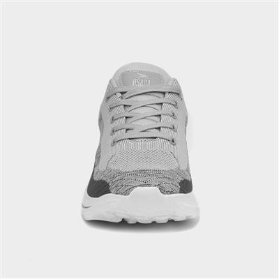 Neptune Mens Grey Lace Up Trainer