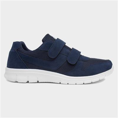 Ashford Mens Navy Double Easy Fasten Trainer