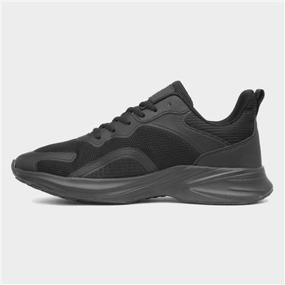 Callisto Mens Black Lace Up Trainer