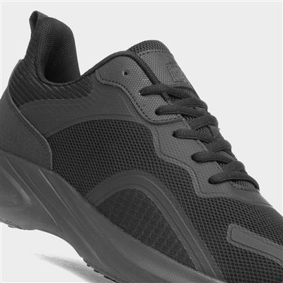 Callisto Mens Black Lace Up Trainer