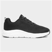 Osaga Crater Mens Black Lace Up Knitted Trainer (Click For Details)