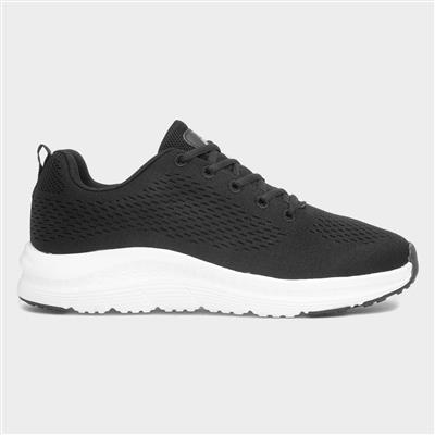 Crater Mens Black Lace Up Knitted Trainer