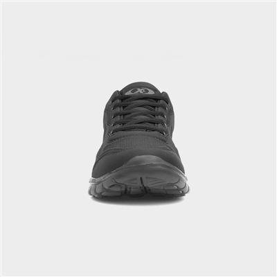 Hayeswater Mens Black Lace Up Trainer