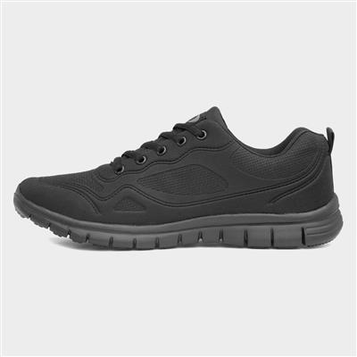 Hayeswater Mens Black Lace Up Trainer