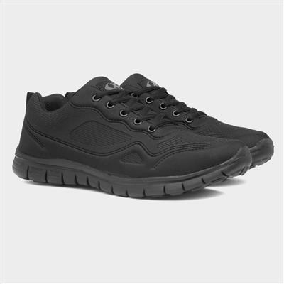 Hayeswater Mens Black Lace Up Trainer