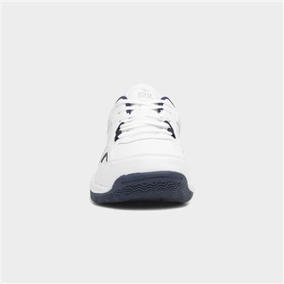 Orbit Mens White Lace Up Trainer