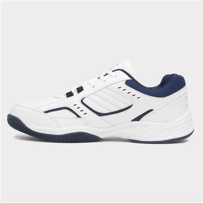 Orbit Mens White Lace Up Trainer