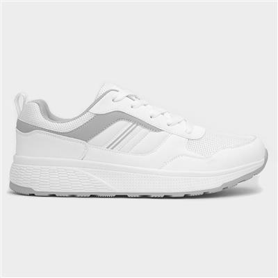 Atmosphere Mens White Lace Up Trainer
