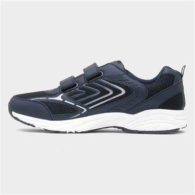 Mens Navy Easy Fasten Trainer