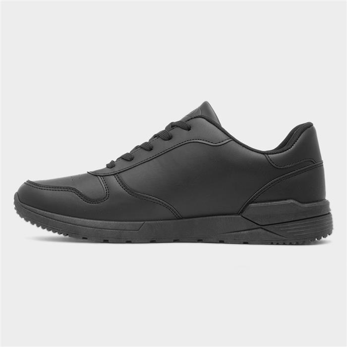 Men's Black Lace Up Trainers