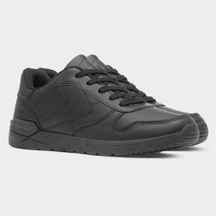 Men's Black Lace Up Trainers