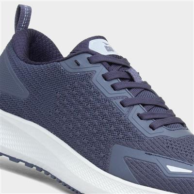 Apollo Mens Navy Lace Up Trainer