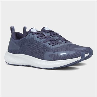 Apollo Mens Navy Lace Up Trainer