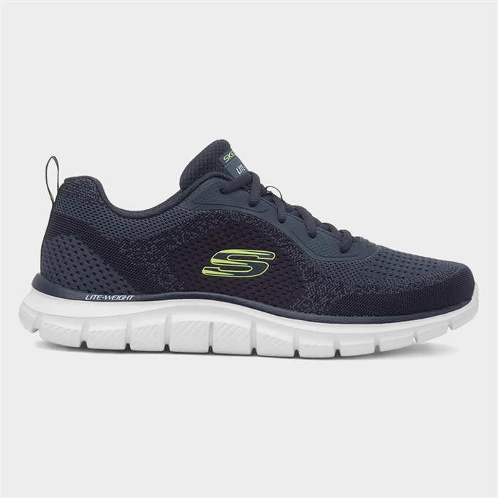 Track Glendor Mens Navy Knitted Trainer