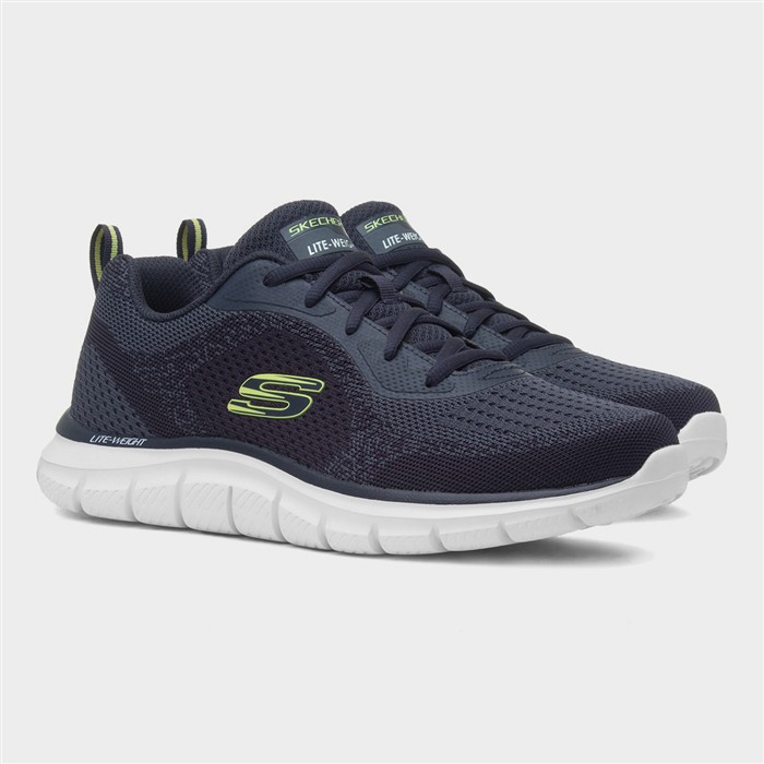 Track Glendor Mens Navy Knitted Trainer