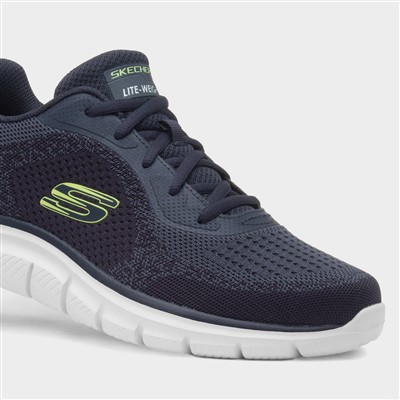 Track Glendor Mens Navy Knitted Trainer