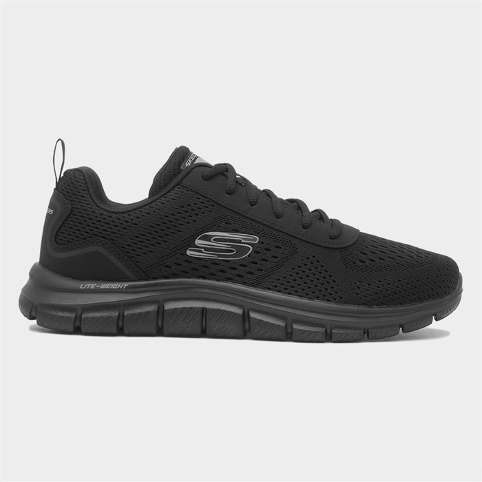 Track Leshur Mens Black Lace Up Trainer