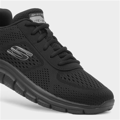 Track Leshur Mens Black Lace Up Trainer
