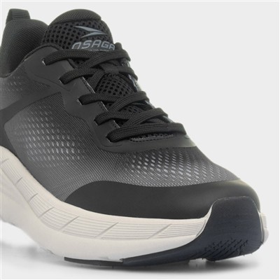 Eclipse Mens Black Lace Up Trainers