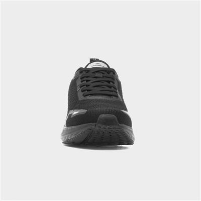 Apollo Mens Black Lace Up Trainer