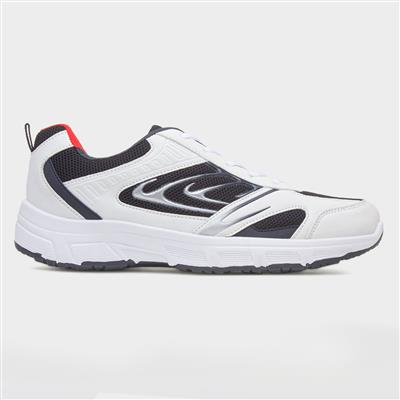 Seine Mens White Lace Up Trainer