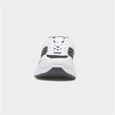 Men's White Lace Up Trainers