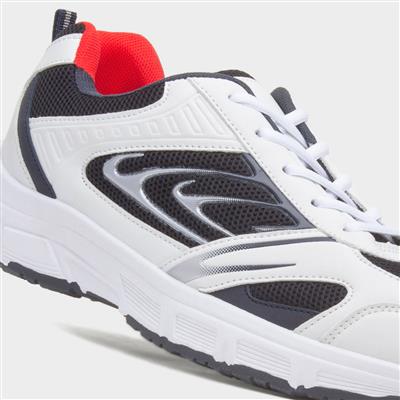 Men's White Lace Up Trainers