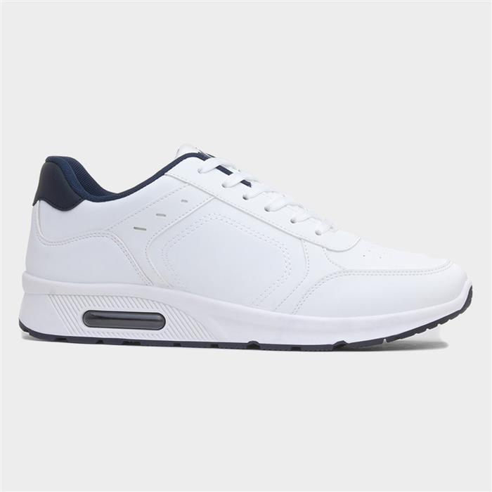 Mens White Lace Up Trainers
