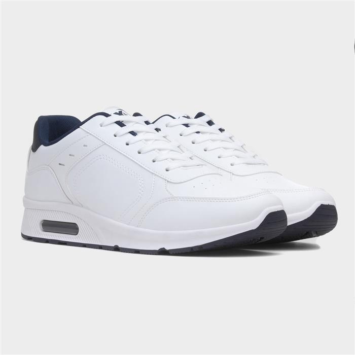 Mens White Lace Up Trainers