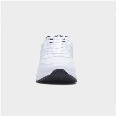 Mens White Lace Up Trainers
