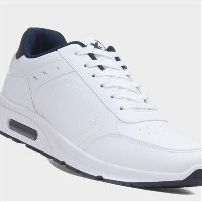 Mens White Lace Up Trainers