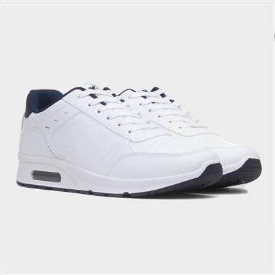 Mens White Lace Up Trainers