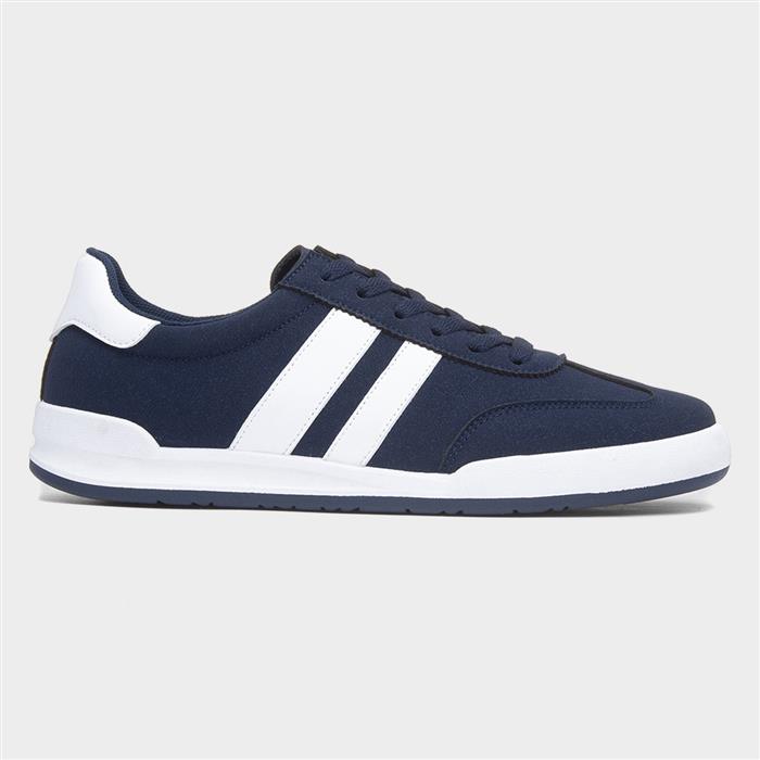 Mens Navy Lace Up Trainers